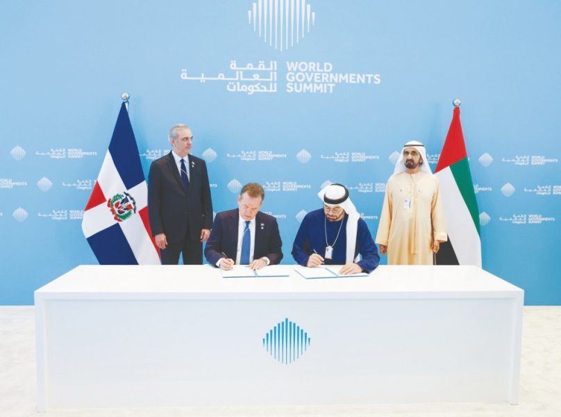 محمد بن راشد ولويس أبي نادر يشهدان الإعلان عن شراكة لتنظيم حوار القمة العالمية للحكومات في دول أمريكا اللاتينية والكاريبي في الدومينيكان