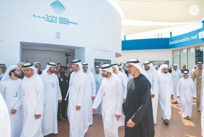 خالد بن محمد بن زايد يلتقي حمدان بن محمد بن راشد على هامش فعاليات القمة العالمية للحكومات 2026