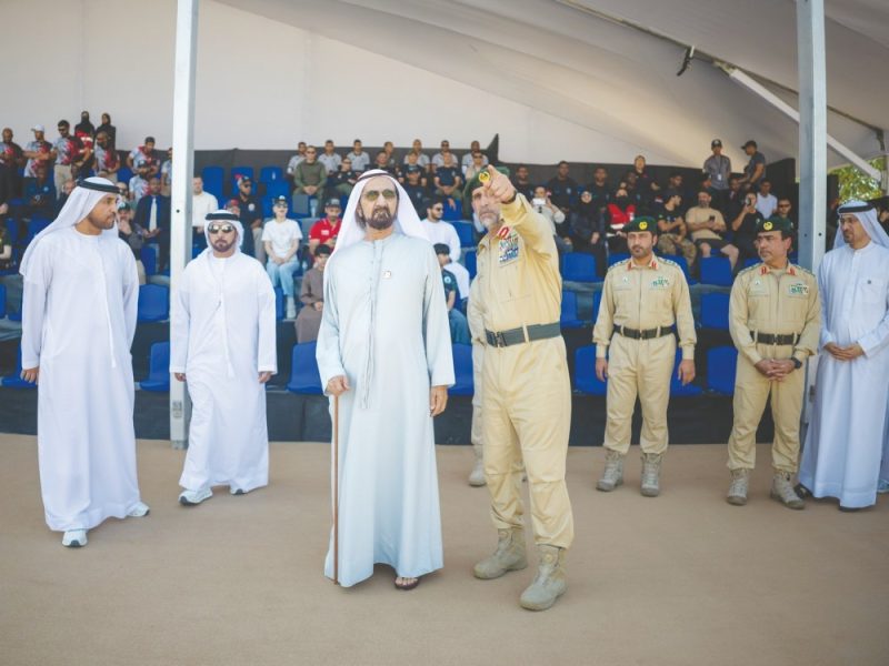 محمد بن راشد يشهد جانباً من منافسات اليوم الختامي من تحدي “سوات” ويشيد بمستوى الفرق