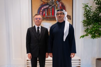 منصور بن زايد يستقبل السفير التركي لدى الدولة