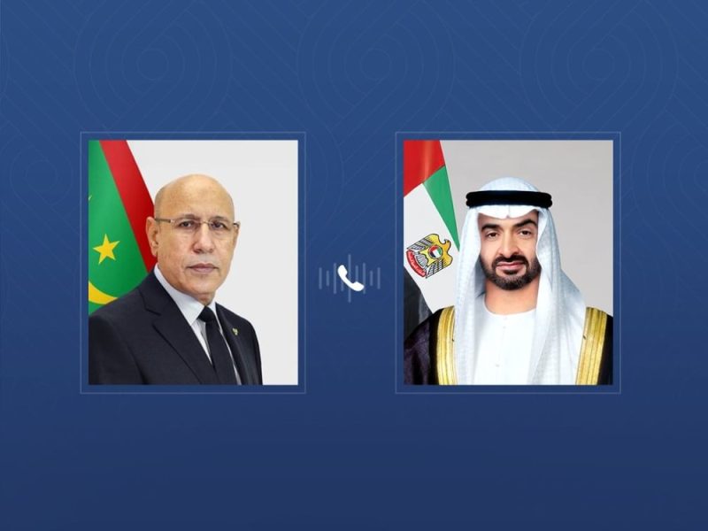 خلال اتصال هاتفي مع رئيس الدولة .. الرئيس الموريتاني يؤكد التضامن مع الإمارات إثر الاعتداءات الإيرانية على أراضيها