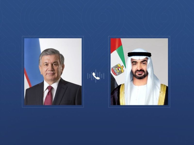 رئيس الدولة يتلقى اتصالا هاتفيا من الرئيس الأوزبكي أكد خلاله التضامن مع الإمارات إثر الاعتداءات الإيرانية على أراضيها