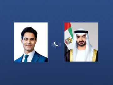 رئيس الدولة يتلقى اتصالا هاتفيا من رئيس الوزراء الهولندي أدان خلاله الاعتداءات الإيرانية على أراضي الإمارات