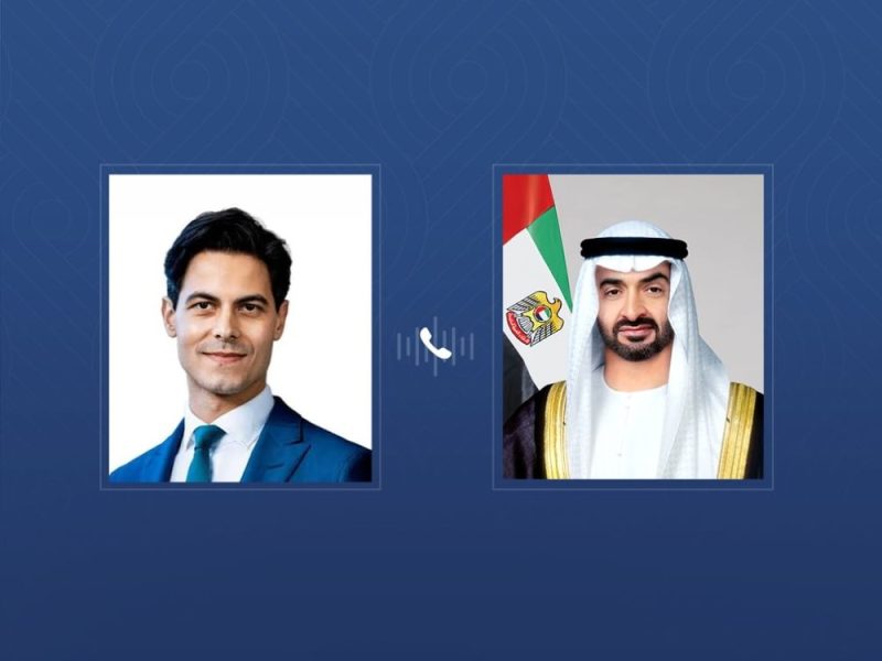 رئيس الدولة يتلقى اتصالا هاتفيا من رئيس الوزراء الهولندي أدان خلاله الاعتداءات الإيرانية على أراضي الإمارات