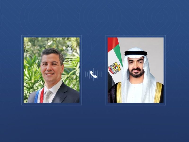 رئيس الدولة ورئيس الباراغواي يبحثان هاتفياً الاعتداءات الإيرانية ضد الإمارات وعدد من الدول الشقيقة وما تمثله من تهديد مباشر لأمن المنطقة واستقرارها