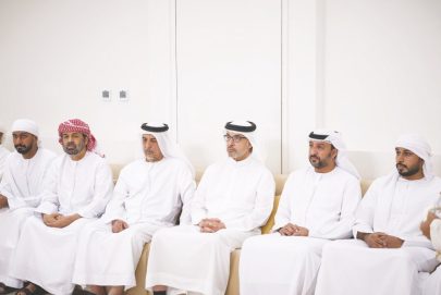 هزاع بن زايد يقدِّم واجب العزاء في شهيد الوطن والواجب سعيد راشد البلوشي