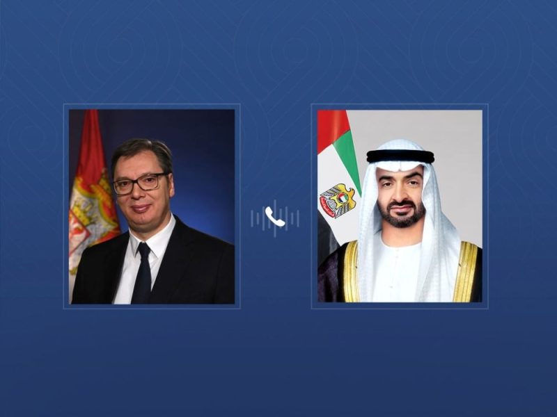 رئيس الدولة والرئيس الصربي يبحثان هاتفياً التطورات الإقليمية وتداعياتها على الأمن والاستقرار في المنطقة