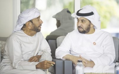 حمدان بن زايد يزور سرور بن محمد ويتبادلان التهاني بعيد الفطر