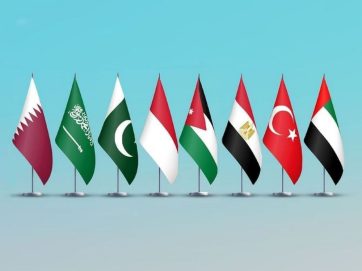 بيان مشترك لوزراء خارجية الإمارات والأردن وتركيا ومصر وإندونيسيا وباكستان والسعودية وقطر