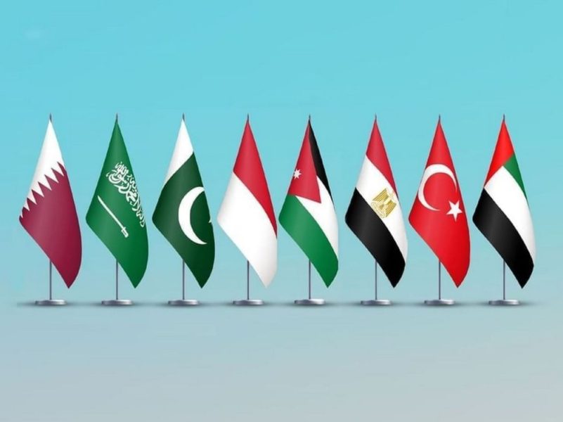 بيان مشترك لوزراء خارجية الإمارات والأردن وتركيا ومصر وإندونيسيا وباكستان والسعودية وقطر