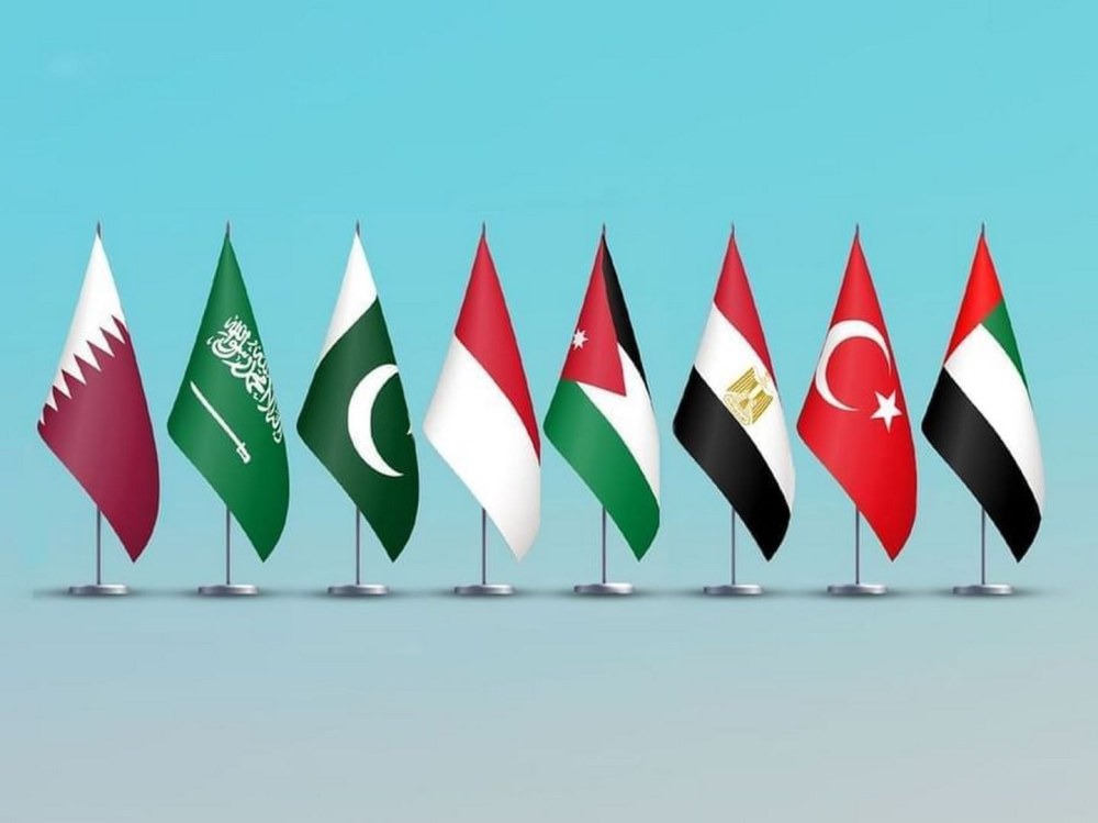 بيان مشترك لوزراء خارجية الإمارات والأردن وتركيا ومصر وإندونيسيا وباكستان والسعودية وقطر