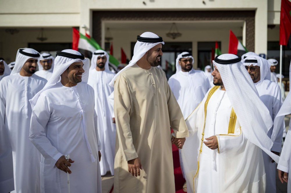 ذياب بن محمد بن زايد يحضر حفل استقبال بمناسبة زفاف محمد بخيت المنهالي