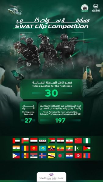 تأهل 30 عملاً للمرحلة النهائية بمسابقة “سوات كليب”