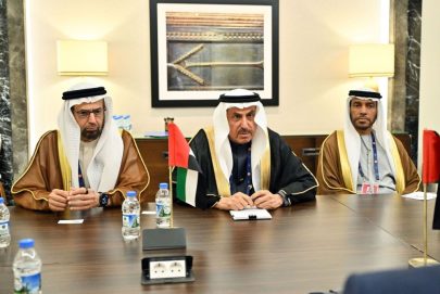 صقر غباش ونائب رئيس البرلمان الأردني يجددان إدانتهما للاعتداءات الإيرانية الغاشمة