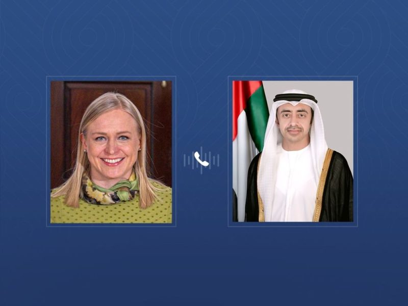عبدالله بن زايد ووزيرة خارجية فنلندا يبحثان هاتفياً العلاقات الثنائية والتطورات الإقليمية
