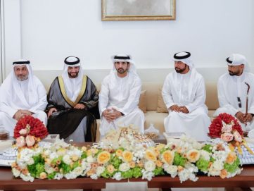 حمدان بن محمد يحضر أفراح البلوشي