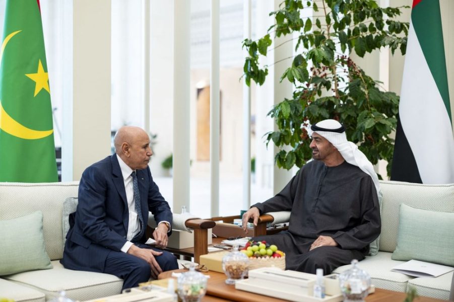 رئيس الدولة والرئيس الموريتاني يبحثان تعزيز علاقات التعاون بين البلدين وتداعيات التطورات الإقليمية