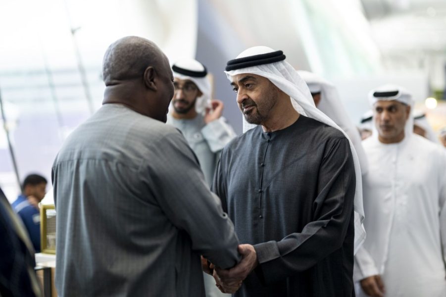 رئيس الدولة ورئيس غانا يبحثان تعزيز علاقات التعاون بين البلدين