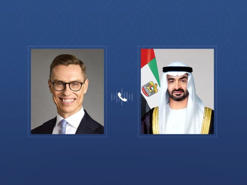 رئيس الدولة يتلقى اتصالاً هاتفياً من رئيس فنلندا