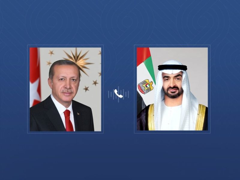 رئيس الدولة والرئيس التركي يبحثان هاتفياً علاقات التعاون بين البلدين والتطورات الإقليمية
