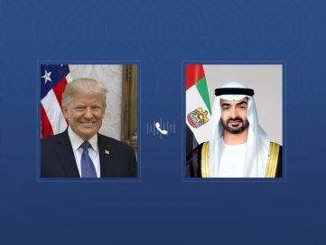 رئيس الدولة يتلقى اتصالاً هاتفياً من الرئيس الأميركي