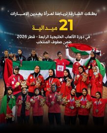 لاعبات “الشارقة لرياضة المرأة” يرفدن الإمارات بـ 21 ميدالية في “خليجية الدوحة 2026”