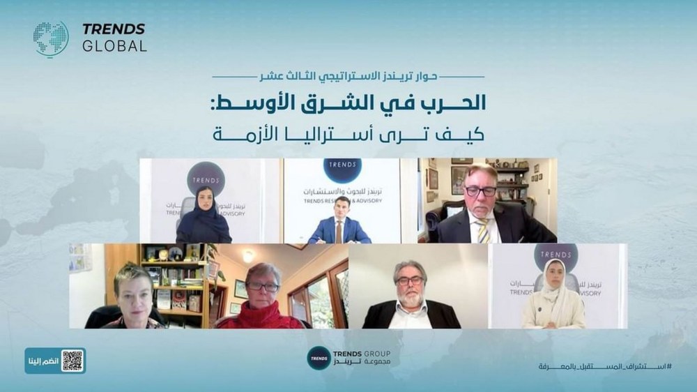 “تريندز” يستشرف مع مراكز فكر أسترالية مسارات أزمة الشرق الأوسط