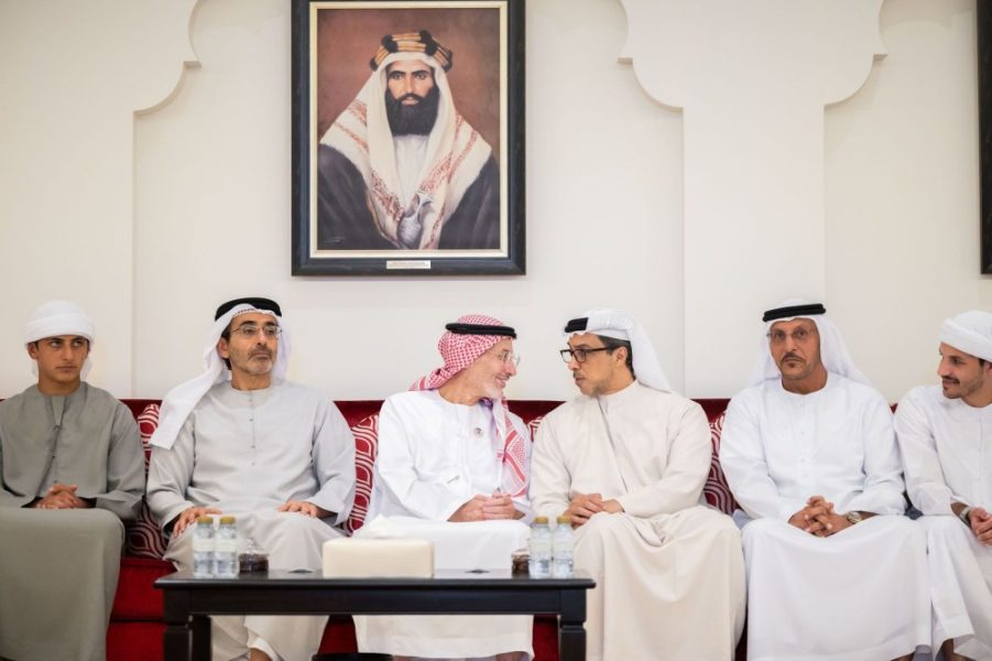منصور بن زايد يعزي في وفاة محمود أحمد القيسية