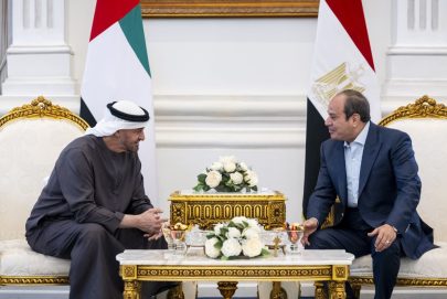 رئيس الدولة والرئيس المصري يبحثان تعزيز علاقات التعاون بين البلدين