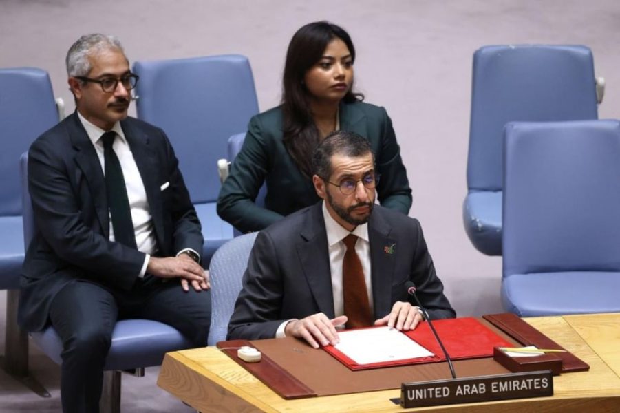 ‏نيابة عن رئيس الدولة.. عبدالله بالعلاء يشارك في النقاش المفتوح رفيع المستوى لمجلس الأمن حول حوكمة الموارد الطبيعية