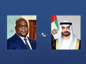 رئيس الدولة ورئيس الكونغو الديمقراطية يبحثان هاتفياً تعزيز التعاون في إطار الشراكة الاقتصادية الشاملة بين البلدين
