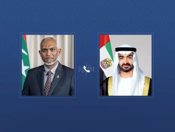 رئيس الدولة يتلقى اتصالاً هاتفياً من رئيس المالديف