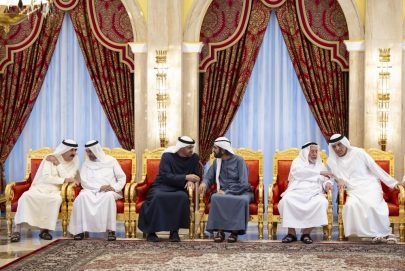 ‏رئيس الدولة وحكام الإمارات والشيوخ يعزون محمد بن راشد في وفاة أحمد بن راشد