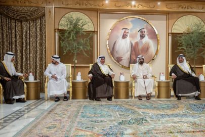 محمد بن راشد يتقبّل التعازي في وفاة أحمد بن راشد لليوم الثاني على التوالي