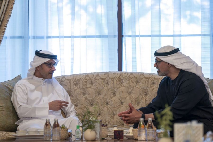 هزاع بن زايد وخالد بن محمد بن زايد يبحثان شؤون الوطن والمواطن