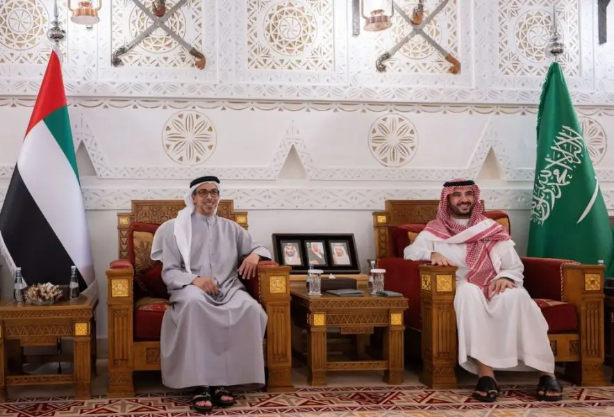 منصور بن زايد وخالد بن سلمان يبحثان في الرياض العلاقات الأخوية