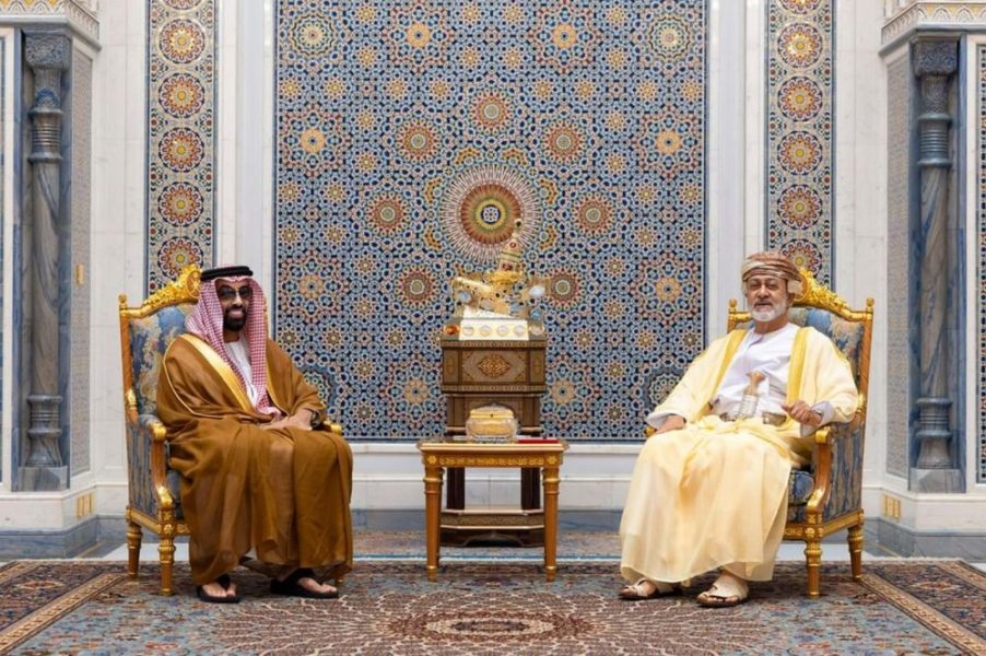 سلطان عُمان وطحنون بن زايد يبحثان عدداً من القضايا والموضوعات ذات الاهتمام المشترك