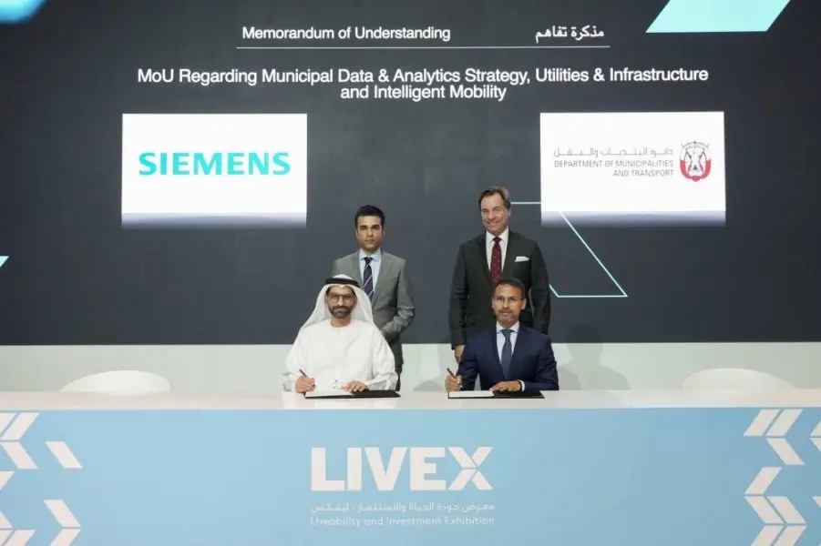 شراكة بين دائرة البلديات والنقل و”سيمنس” لتطوير البنية التحتية الرقمية والتنقل الذكي في أبوظبي