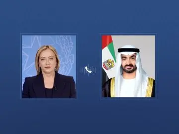 رئيس الدولة ورئيسة وزراء إيطاليا يبحثان خلال اتصال هاتفي علاقات التعاون والتطورات الإقليمية