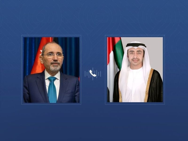 عبدالله بن زايد وأيمن الصفدي يبحثان هاتفياً العلاقات الأخوية وتطورات المنطقة عبدالله بن زايد وأيمن الصفدي يبحثان هاتفياً العلاقات الأخوية وتطورات المنطقة