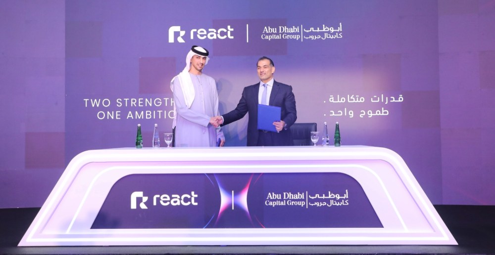 أبوظبي كابيتال جروب توقّع اتفاقية استحواذ استراتيجي على حصة في رياكت القابضة