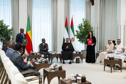 رئيس الدولة ورئيس بنين يشهدان إعلان اتفاقية الشراكة الاقتصادية الشاملة بين البلدين